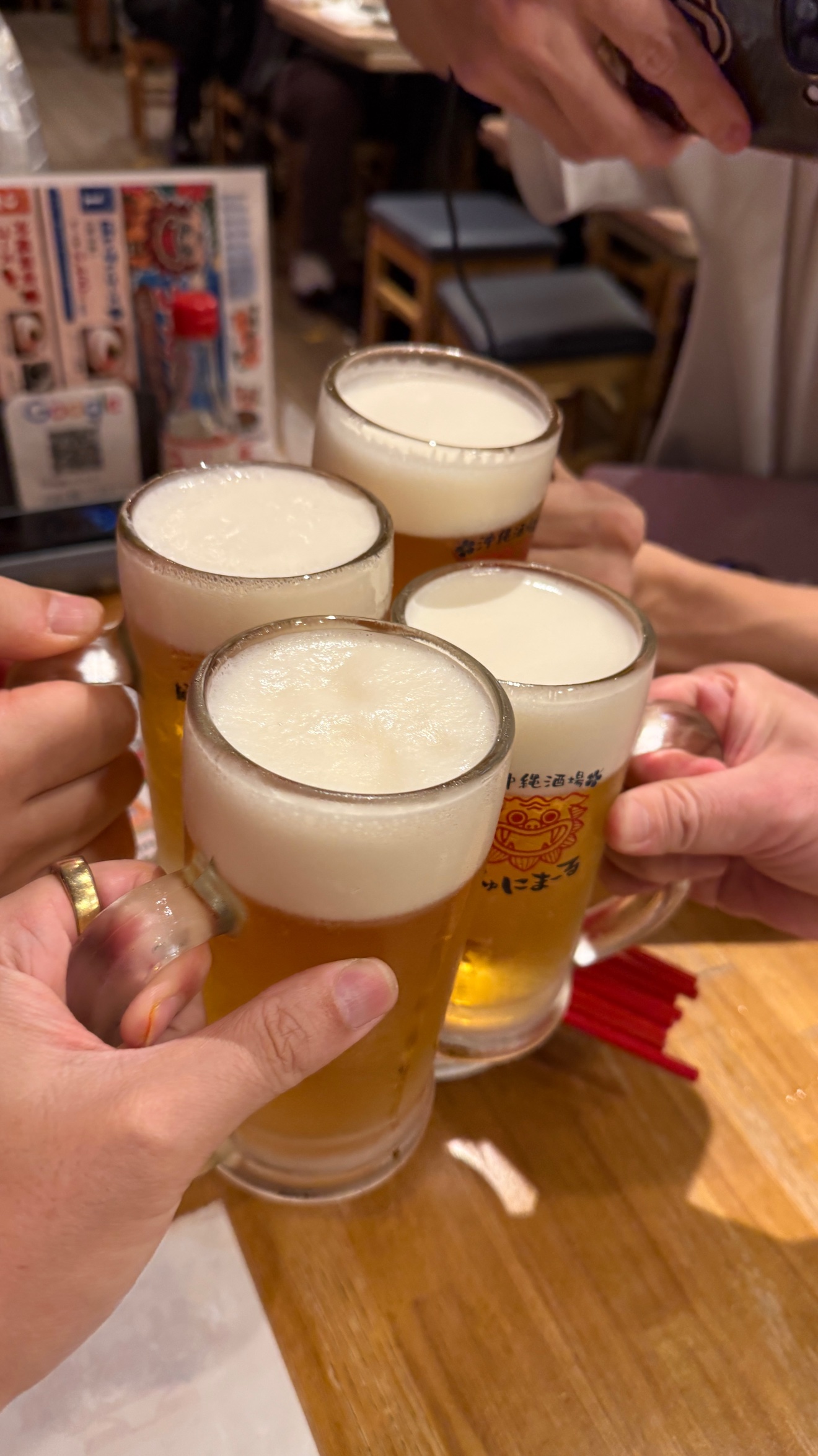 生ビールで乾杯